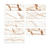 Creamy Caramel Marble Stick on Tiles for Kitchen Backsplash and Bathroom Floors